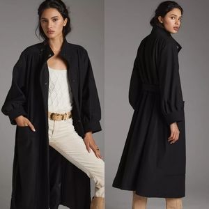 OOFWear Kristin Black Oversized Wool Blend Long Coat